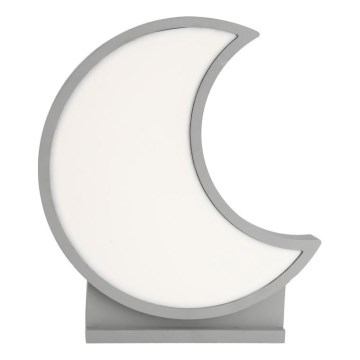LED-bordslampa för barn MOON LED/12W/230V grå
