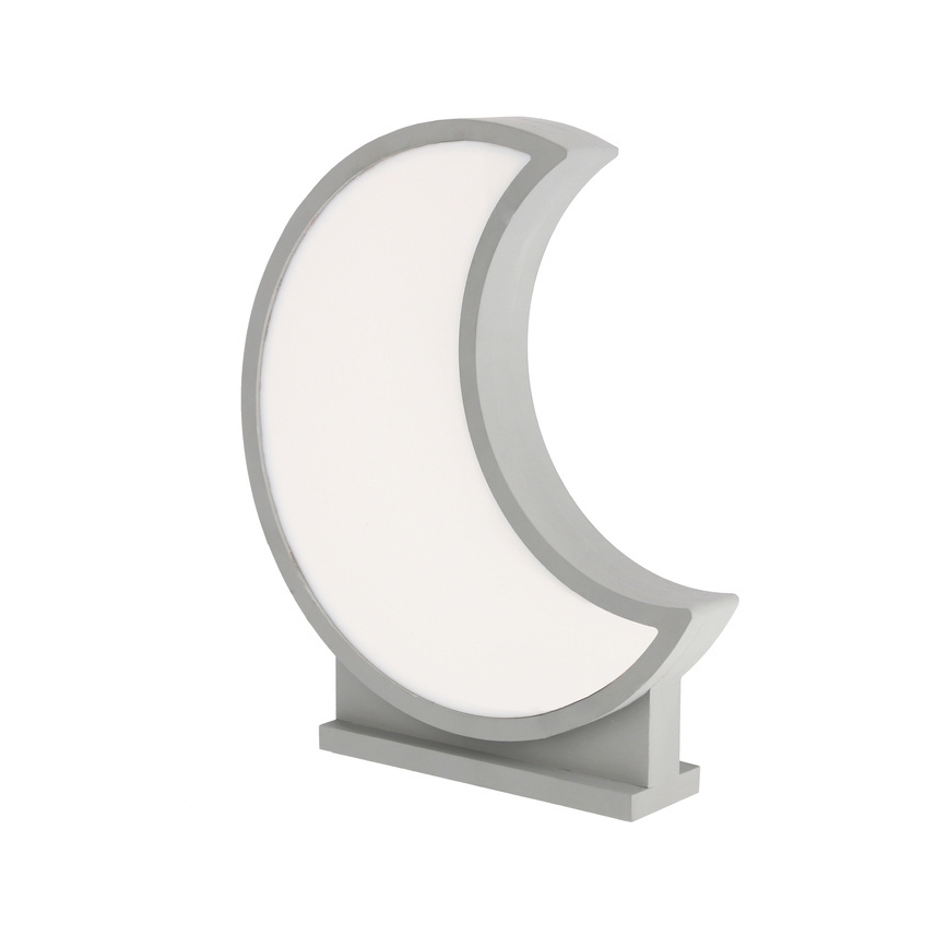 LED-bordslampa för barn MOON LED/12W/230V grå