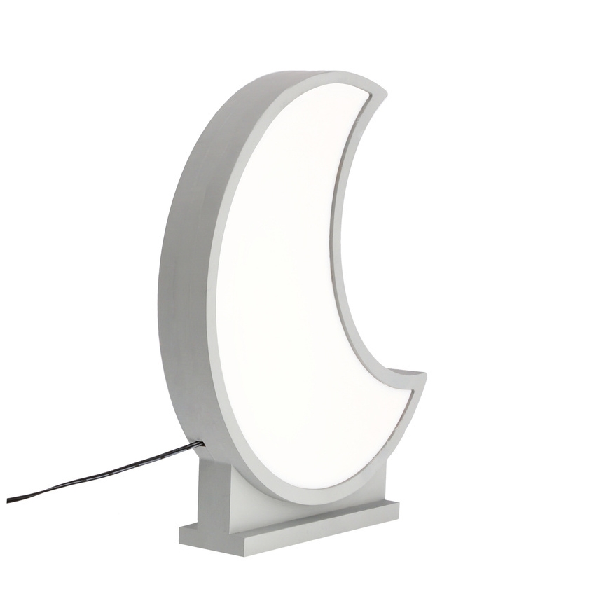 LED-bordslampa för barn MOON LED/12W/230V grå