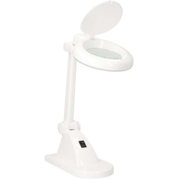 LED-bordslampa med förstoringsglas LED/6W/230V vit