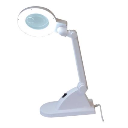 LED Bordslampa med förstoringsglas LED/6W/230V vit