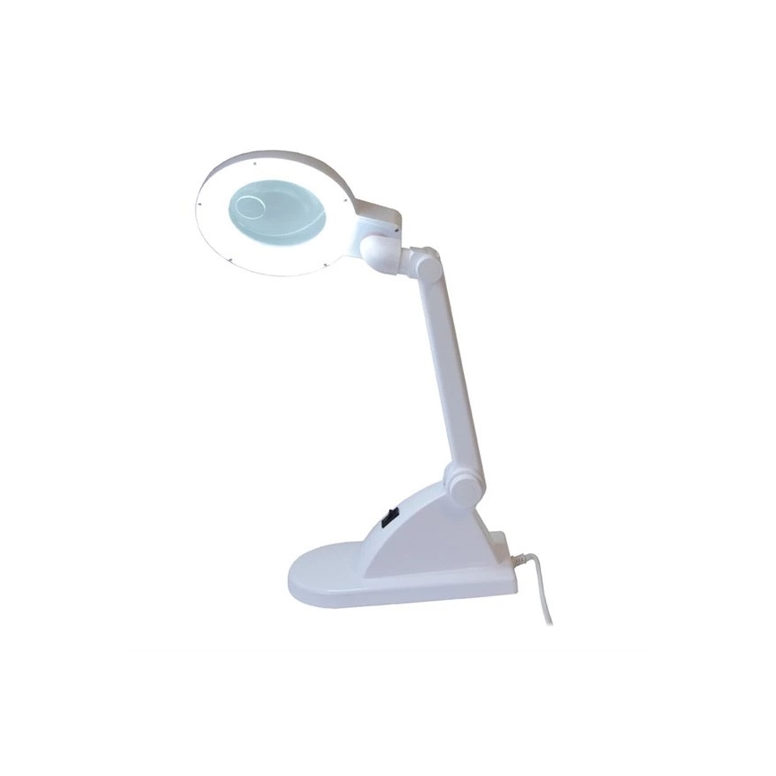 LED Bordslampa med förstoringsglas LED/6W/230V vit