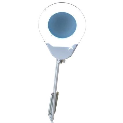 LED bordslampa med förstoringsglas LED/9W/230V vit/skinande krom