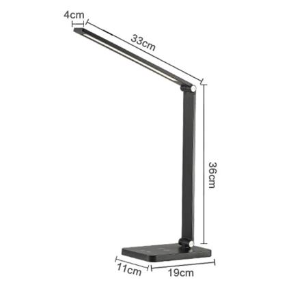 LED Bordslampa med trådlös laddare LED/10W/230V 3000/4000/4500/5000/6000K matt krom