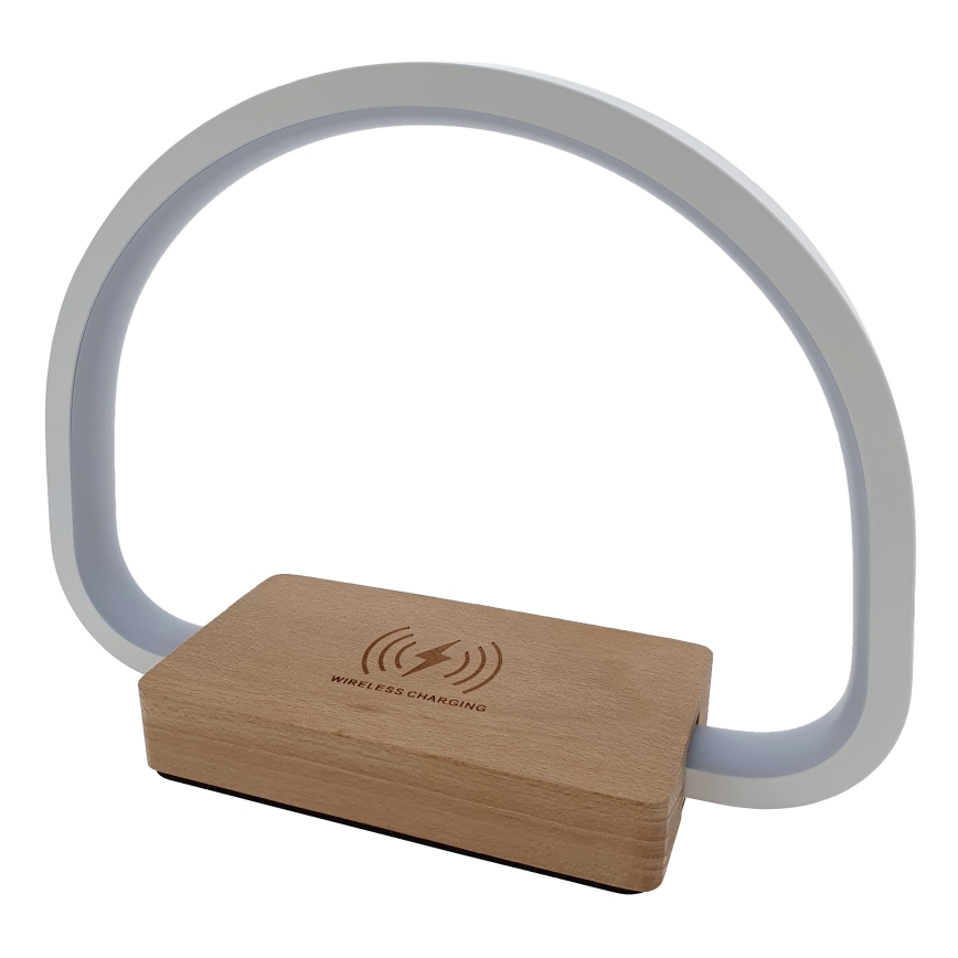 LED Dimbar touch bordslampa med trådlös laddning LED/10W/5V 3000/4500/7000K