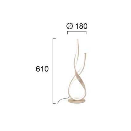 LED bordslampa RIBBON LED/21W/230V beige