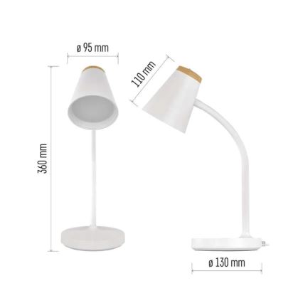 LED-bordslampa TARA LED/4,5W/230V 4000K vit