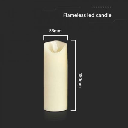 LED Candle LED/2xAA varm vit 15 cm