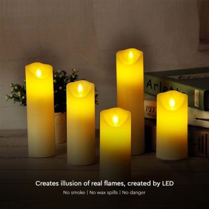 LED Candle LED/2xAA varm vit 17,5 cm