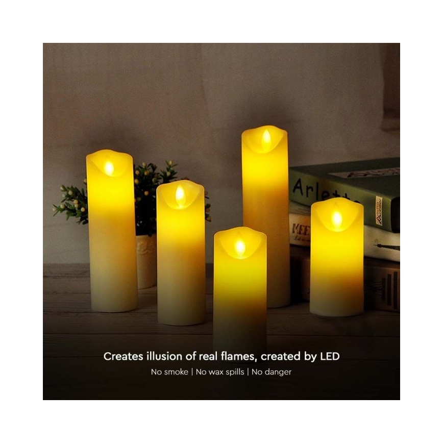 LED Candle LED/2xAA varm vit 17,5 cm