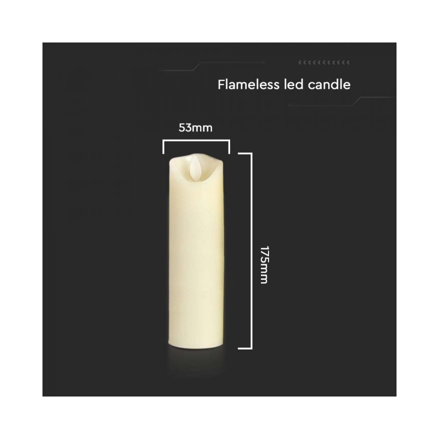 LED Candle LED/2xAA varm vit 17,5 cm