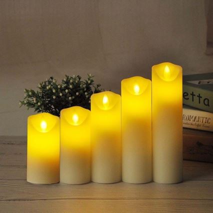 LED Candle LED/2xAA varm vit 20 cm