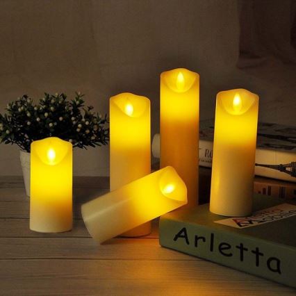 LED Candle LED/2xAA varm vit 20 cm