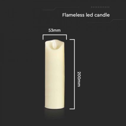 LED Candle LED/2xAA varm vit 20 cm