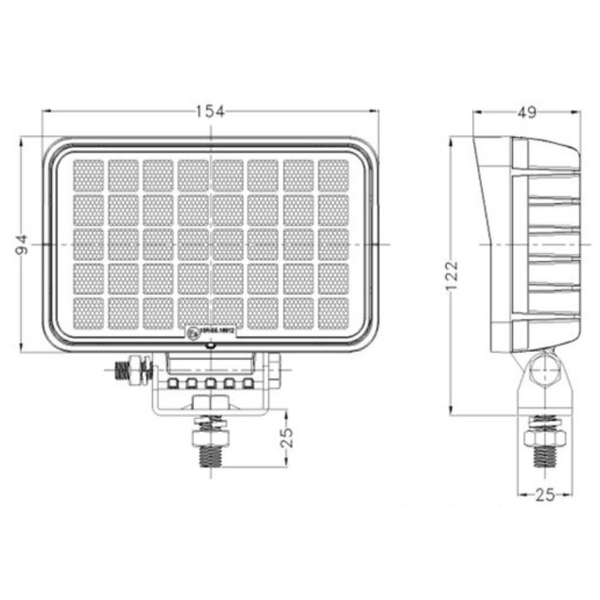LED Car spotlight OSRAM LED/40W/10-30V IP68 5700K