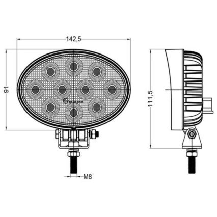 LED Car spotlight OSRAM LED/40W/10-30V IP68 5700K