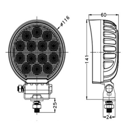 LED Car spotlight OSRAM LED/56W/10-30V IP68 5700K