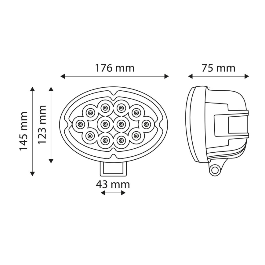 LED CARLyktor CREE LED/36W/10-30V IP67 6000K