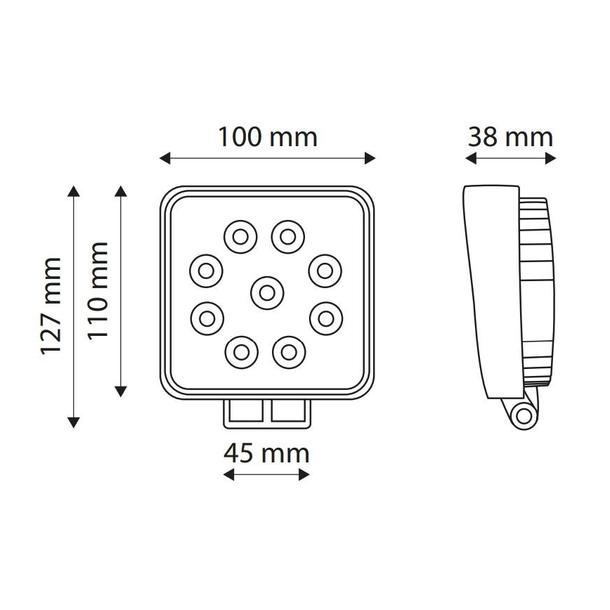 LED CARLyktor EPISTAR LED/27W/10-30V IP67 6000K