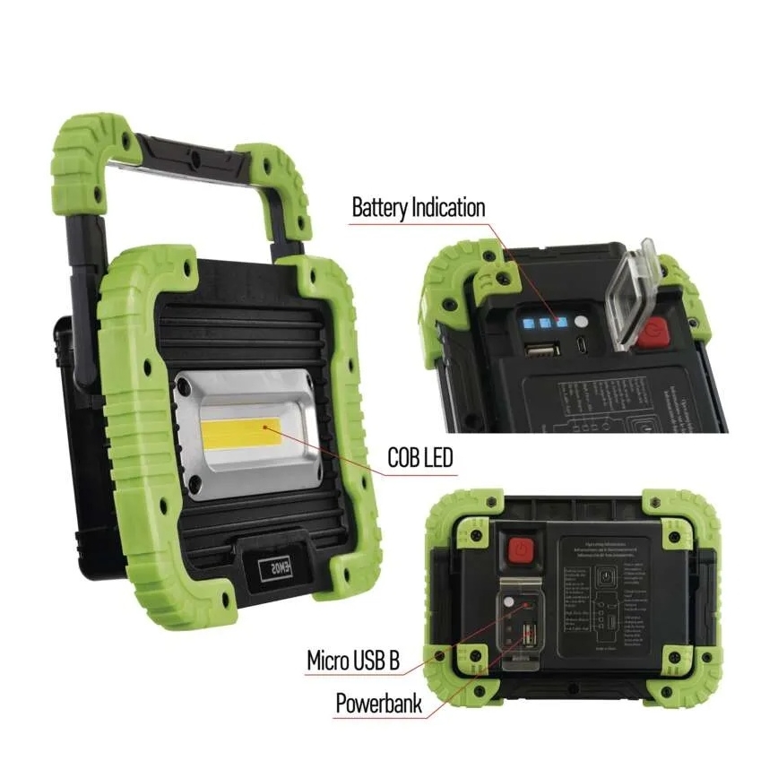 LED COB Uppladdningsbar strålkastare LED/3,7V 3000 mAh IP44