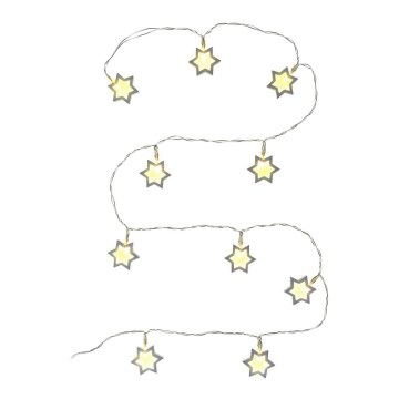 LED-dekorationsljusslinga 10xLED/2xAA 1,8m varmvit