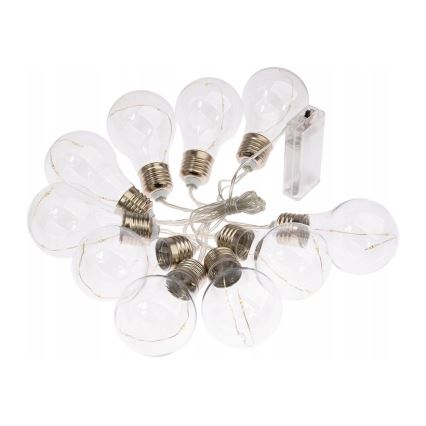 LED dekorationsslinga SMOLDER 2,1 m 10xLED/2xAA