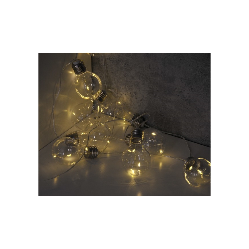 LED dekorationsslinga SMOLDER 2,1 m 10xLED/2xAA