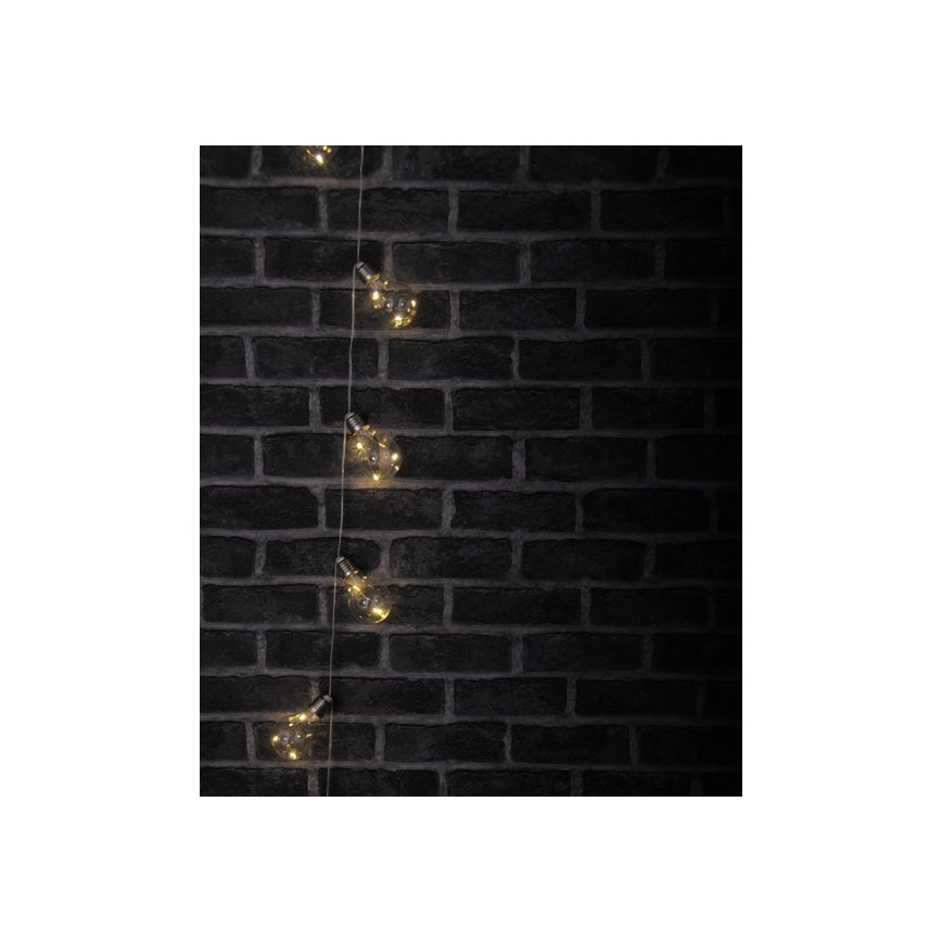 LED dekorationsslinga SMOLDER 2,1 m 10xLED/2xAA