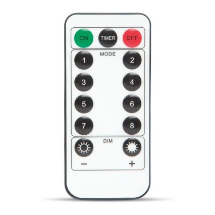 LED dekorativ kedja HALLOWEEN LED/5V/8 funktioner spider web + fjärrkontroll