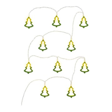 LED dekorativ ljusslinga 10xLED/2xAA 1,6 m varmvit