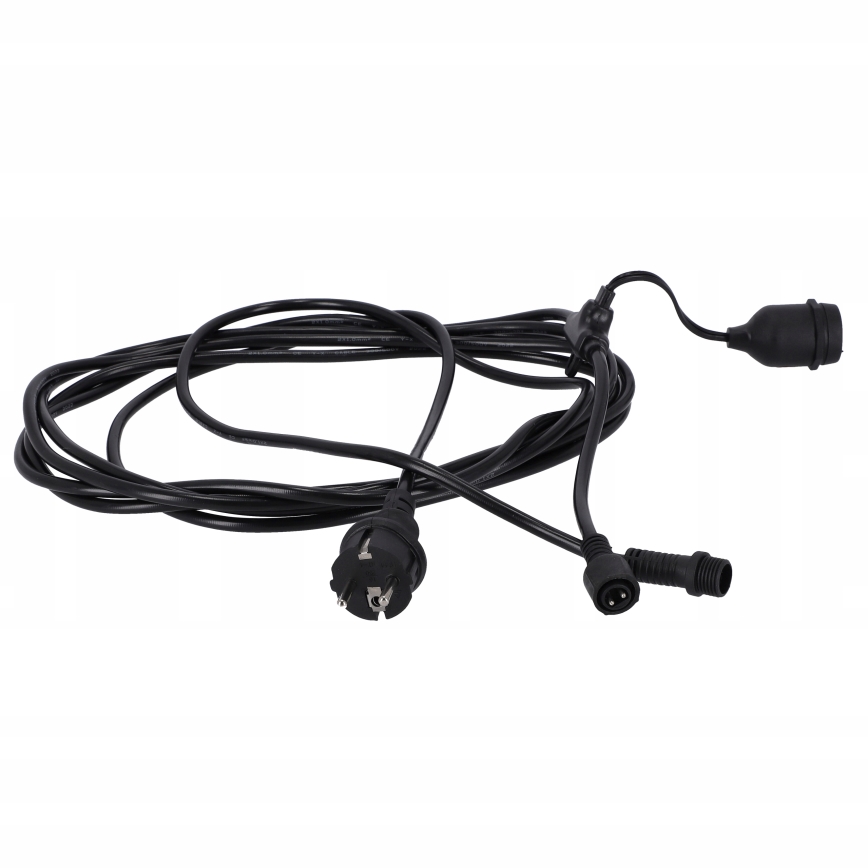 LED dekorativ ljusslinga för utomhusbruk 20xE27/1W/230V 20,94 m IP44 svart