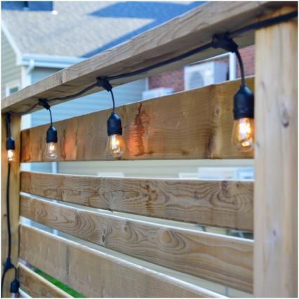 LED dekorativ utomhusslinga BAJA ST64 20xE27/1W/230V 20,9m IP44 varm vit