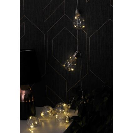 LED dekorkedja SMOLDER 2,1 m 10xLED/2xAA