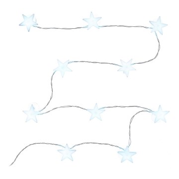 LED-dekorslinga med sugkoppar 10xLED/2xAA 1,8m kallvit