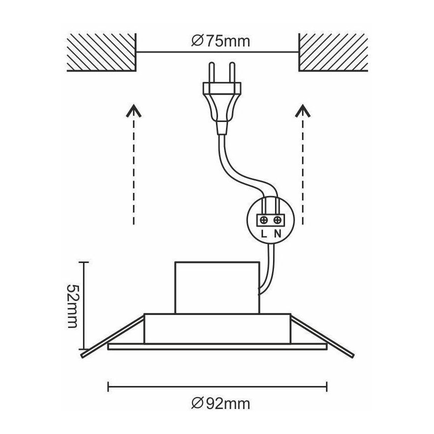 LED Dimbart badrumslampa LED/7W/230V 3000K-6500K Wi-Fi Tuya IP44