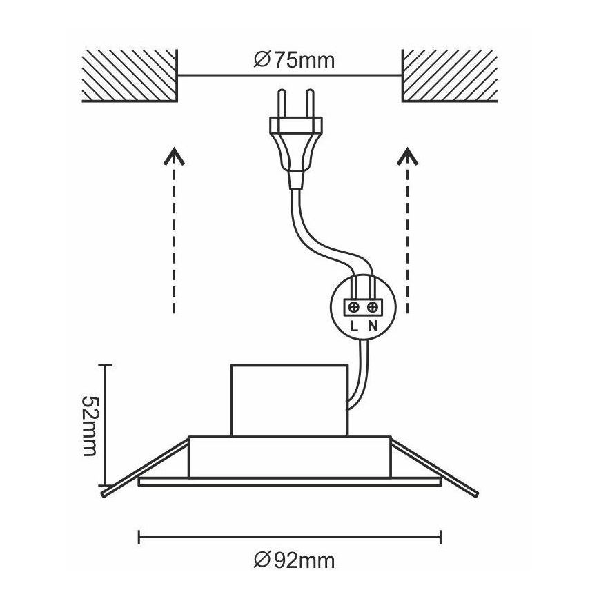 LED Dimbart badrumslampa LED/7W/230V 3000K-6500K Wi-Fi Tuya IP44