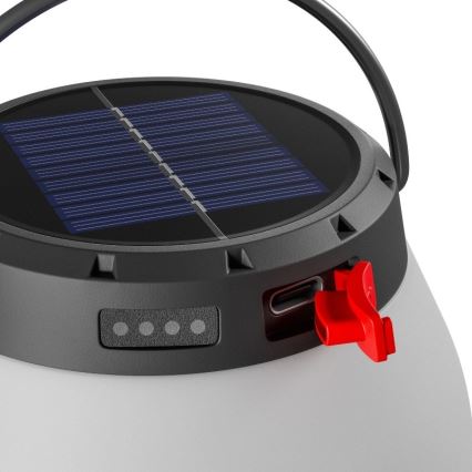 LED-dimbar bärbar uppladdningsbar solcellslampa LUMINA ORB LED/5V 800 mAh