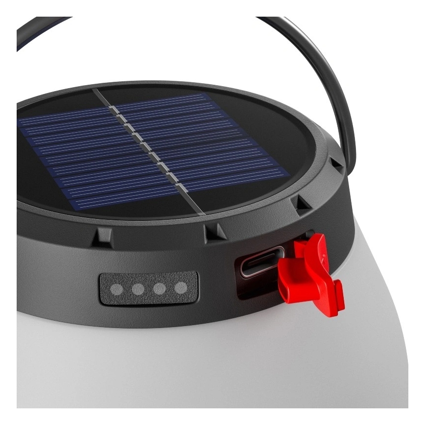 LED-dimbar bärbar uppladdningsbar solcellslampa LUMINA ORB LED/5V 800 mAh