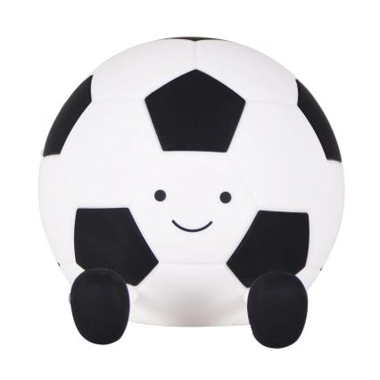 LED Dimbart barnlampa med touch FOOTBALL LED/2W/5V USB 1200 mAh vit/svart