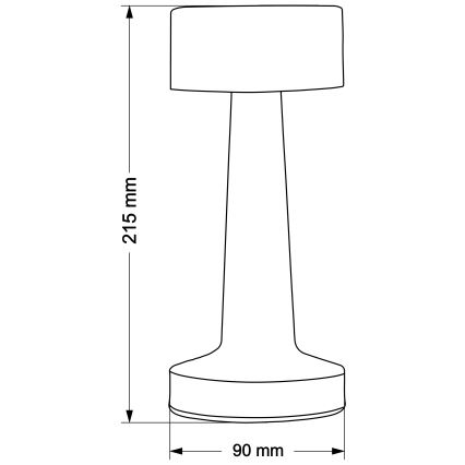 LED-dimmbar beröringsstyrd bordslampa SIMPLY LED/5V 2700/4000/6500K 800 mAh guld