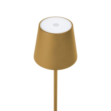 LED Ljusreglerad utomhus rechargeable bordslampa LED/4W/4000 mAh 3000/4000/5500K IP44 guld