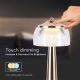 LED Dimbar uppladdningsbar touch bordslampa LED/1W/5V 3000-6000K 1800 mAh Roséguld