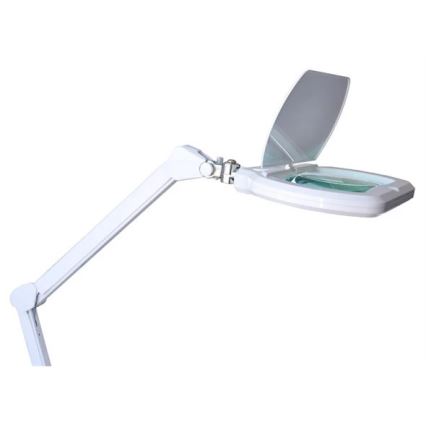 LED Dimbar bordslampa med förstoringsglas LED/12W/230V vit