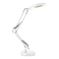 LED dimbar bordslampa med lupp 2 i 1 AURIQ LOUPE LED/10W/5V 3000/4000/6500K vit