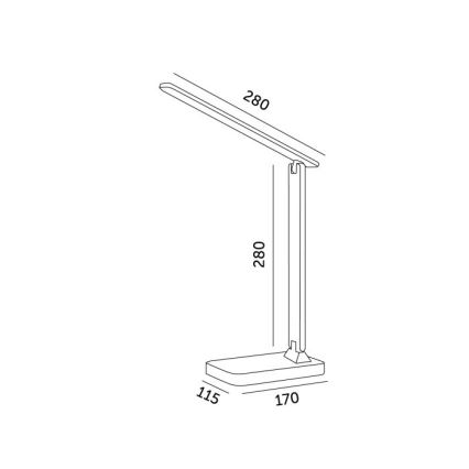 LED Dimbar bordslampa NOBLITE N LED/7W/230V 3000/4000/6500K svart