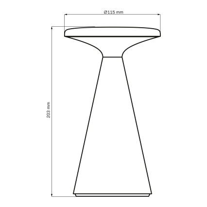 LED Dimbara Touch Utomhusbordslampa PAROS LED/1,8W/5V USB 1800 mAh IP44 grön