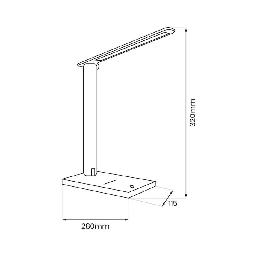 LED Dimbart bordslampa POST LED/5W/5V 3000-6500K svart