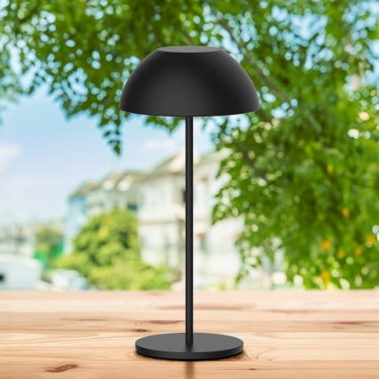 LED Dimbart Touch Utomhusbordslampa TANZANIA LED/1,8W/5V USB 1800 mAh IP44 svart