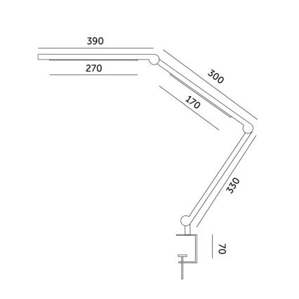 LED Dimbar bordslampa TENUIX FOLD LED/20W/230V 3000-6500K svart
