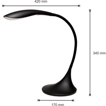 LED Dimbar Bordslampa VELA LED/6,5W/230V svart